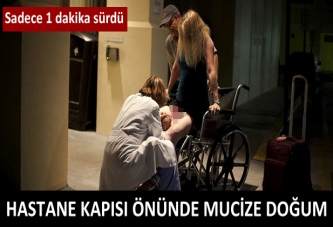 Hastane kapısı önünde mucize doğum