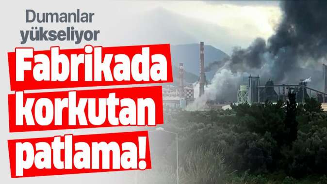 Hataydaki fabrikada korkutan patlama! Dumanlar yükseliyor....