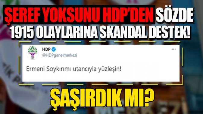 HDP sözde 1915 olaylarına destek verdi