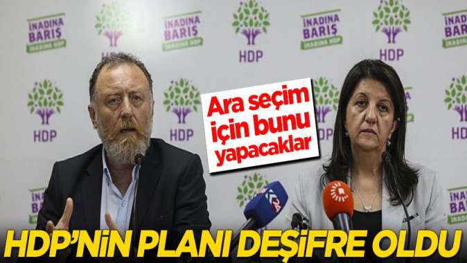 HDPnin planı deşifre oldu! Ara seçim için bunu yapacaklar