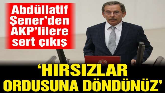 “Hırsızlar ordusuna döndünüz”