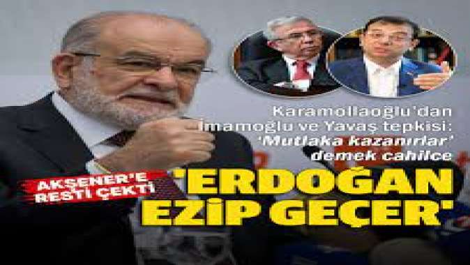 illet İttifakı'nın aday belirleme süreci devam ederken Saadet Partisi Genel Başkanı Temel Karamollaoğlu'dan konuya ilişkin dikkat çeken açıklamalar geldi. Habertürk’ten Nihal Bengisu Karaca’ya konuşan