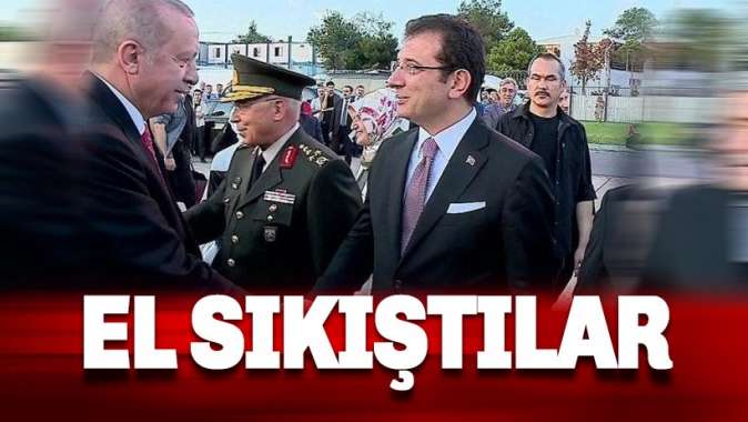 İmamoğlu ve Erdoğan, el sıkıştılar