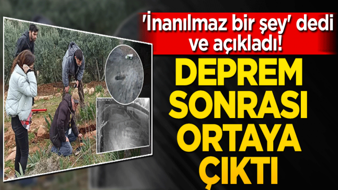 İnanılmaz bir şey dedi ve açıkladı! Deprem sonrası ortaya çıktı