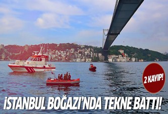 İstanbul Boğazı'nda sürat teknesi battı!