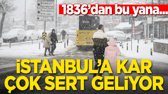 İstanbula kar çok sert geliyor! 1836dan bu yana...