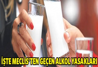 İşte Meclis'ten geçen alkol yasakları