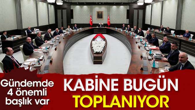 Kabine bugün toplanıyor. Gündemde 4 önemli başlık var