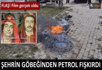 Kanalizasyon bacasından petrol fışkırdı