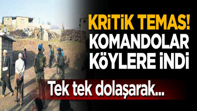 Kandile doğru ilerleyiş sürüyor...Komandolar köylerde halkla yakın temas kuruyor