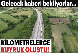 Kapıkule'de 20 kilometrelik tır kuyruğu