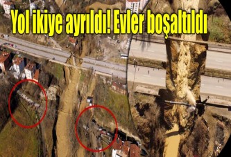 Karabük’te sel: Karayolu çöktü, mahalle su altında