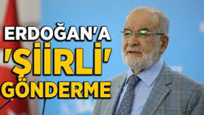 Karamollaoğlundan Erdoğana şiirli gönderme: Ne fark var?