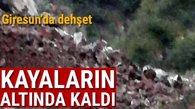 Kayaların altında kaldı