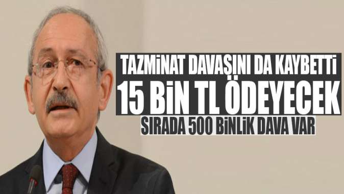 Kılıçdaroğluna 15 bin TL tazminat!
