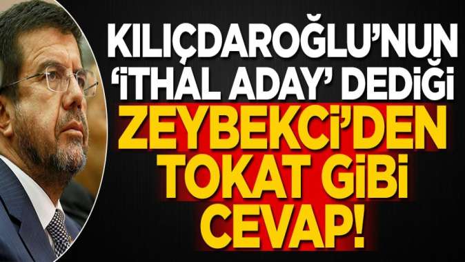 Kılıçdaroğlu'nun "ithal aday" dediği Zeybekci'den tokat gibi cevap!