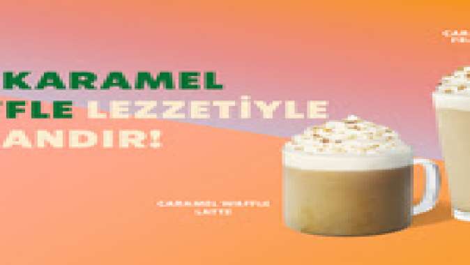 Kışa yakışan ikonik bir Starbucks lezzeti: Caramel Waffle Latte!