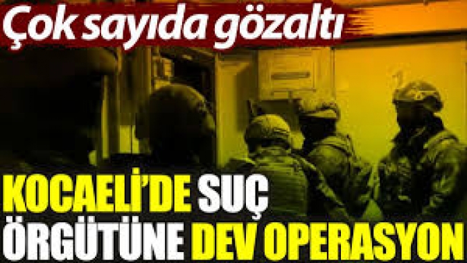 Kocaeli’de suç örgütüne dev operasyon: Çok sayıda gözaltı