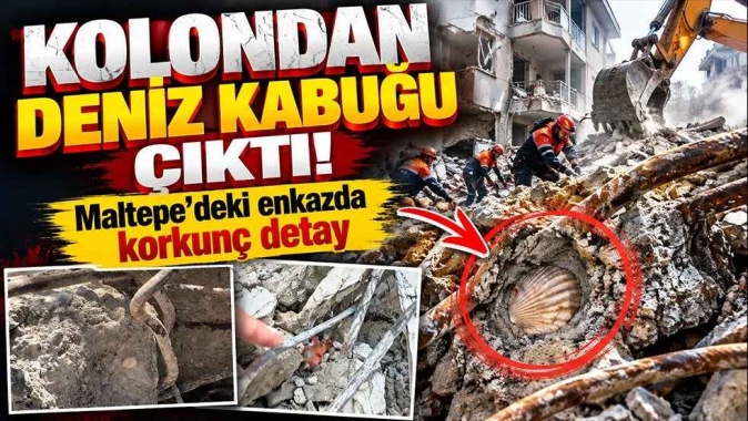 Kolondan deniz kabuğu çıktı! Maltepe’deki enkazda korkunç detay