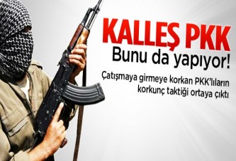 Korkak PKK'lıların akıl almaz taktiği