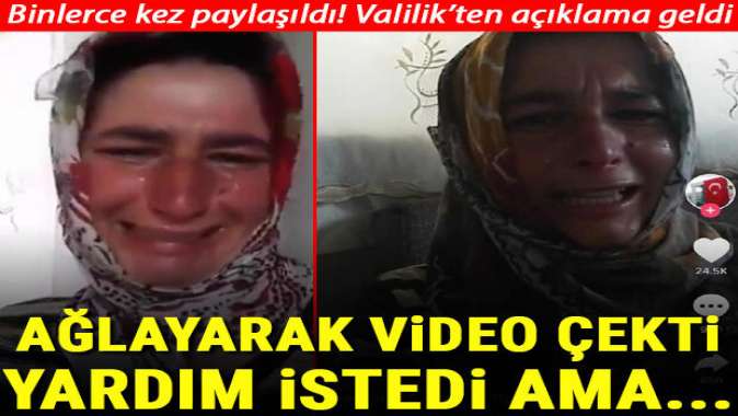 Kütahyada genç kadın ağlayarak video çekerek yardım istedi! Valilikten açıklama