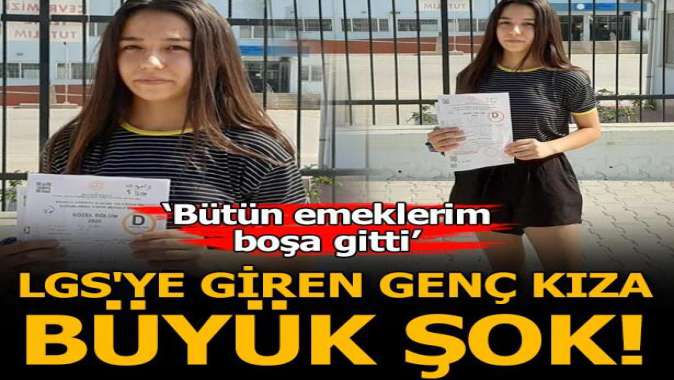 LGSye giren 8’inci sınıf öğrencisinin cevap kağıdı kayboldu!