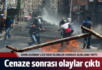 Lice'de cenaze sonrası olaylar çıktı