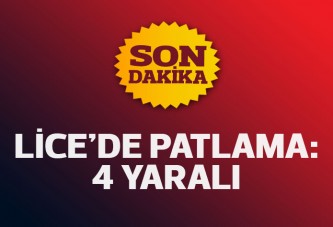 Lice'de patlama: 4 yaralı