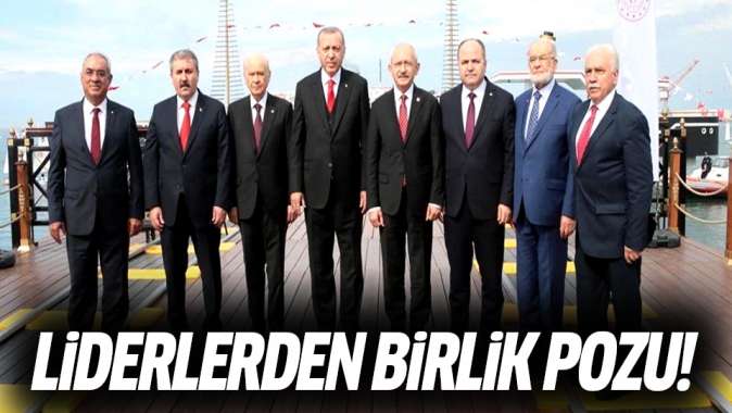 Liderlerden birlik pozu! Hükümet-muhalefet bir araya geldi