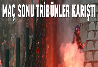 Maç sonu tribünler karıştı