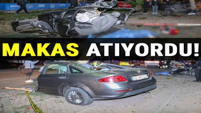 Makas atan otomobil ağaca çarparak ortadan ikiye ayrıldı: 1 ölü, 1 yaralı