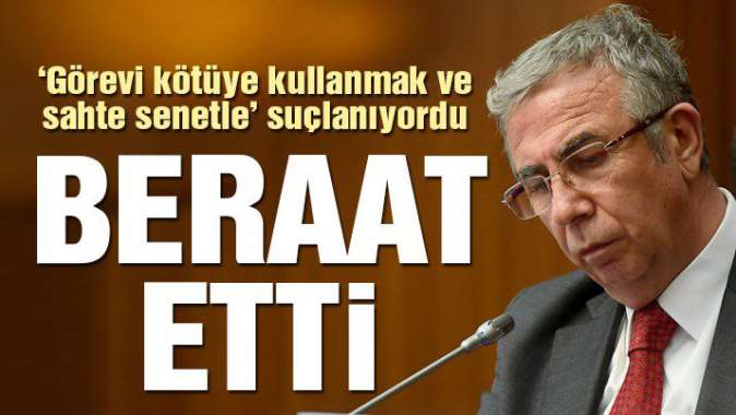 Mansur Yavaş rüşvet suçlamasından beraat etti