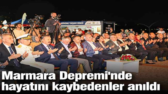 Marmara Depremi'nde hayatını kaybedenler Kocaeli'de anıldı