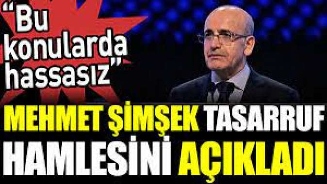 Mehmet Şimşek tasarruf hamlesini açıkladı. Bu konularda hassasız