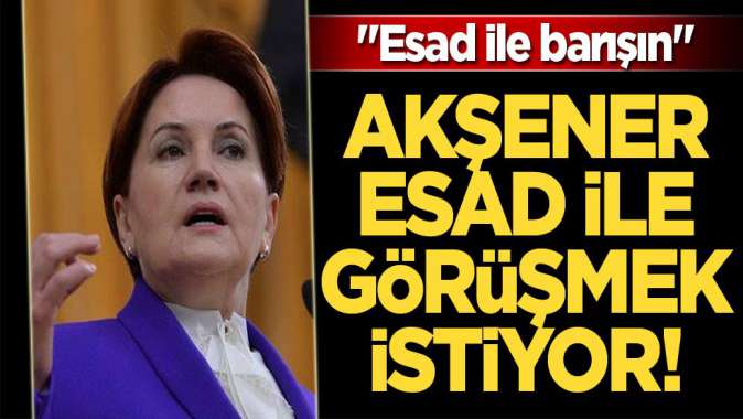 Meral Akşener, Esad ile görüşmek istiyor