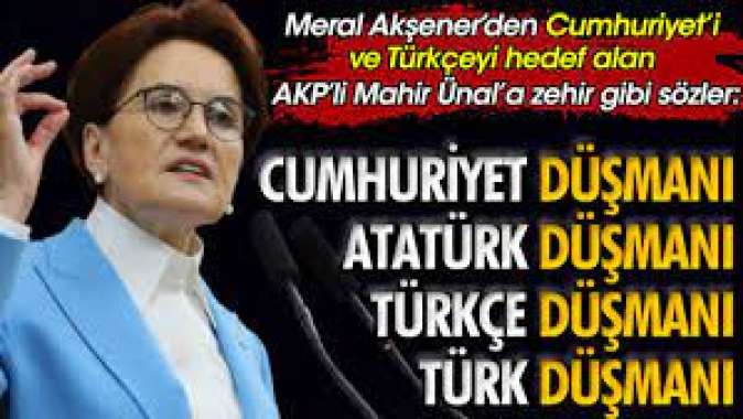 Meral Akşenerden AKPli Mahir Ünala zehir gibi sözler: