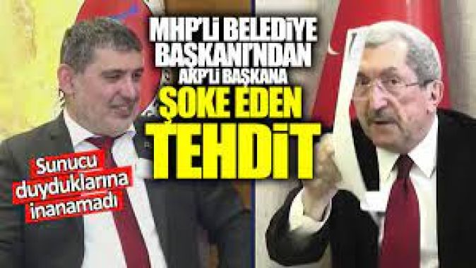 MHP’li Karabük Belediye Başkanı Rafet Vergili’den AKP’li Başkan Ferhat Salt’a şoke eden tehdit!