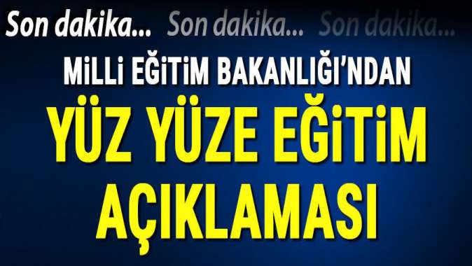 Milli Eğitim Bakanlığından uzaktan eğitim açıklaması