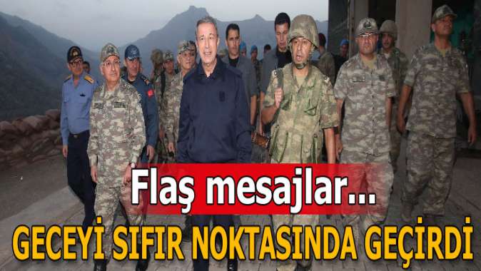 Milli Savunma Bakanı Hulusi Akar sıfır noktasında! Kritik açıklama