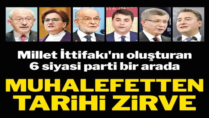 Muhalefetten tarihi zirve