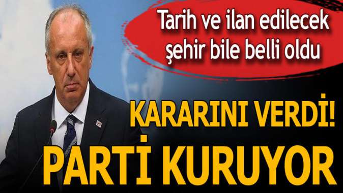 Muharrem İnceden yeni parti hamlesi