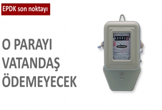 O parayı vatandaş ödemeyecek