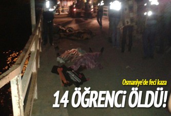 Öğrencileri taşıyan otobüs sulama kanalına devrildi