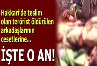 Öldürülen teröristlerin cesetlerine böyle baktı!