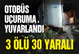 Otobüs devrildi: 3 ölü, 30 yaralı