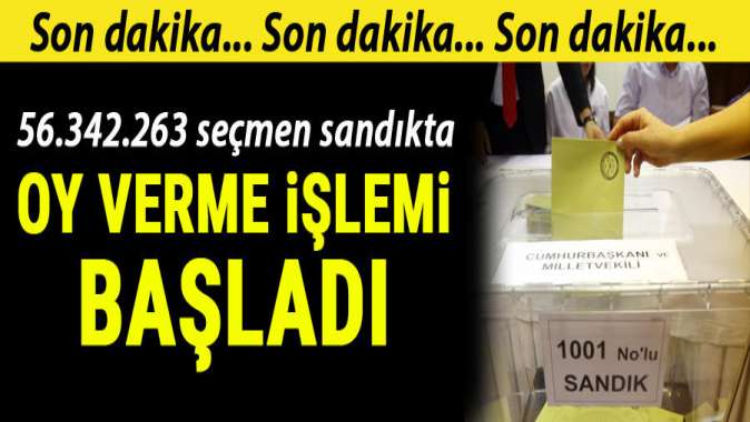 Oy verme işlemi başladı