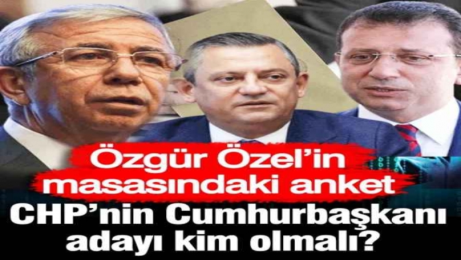 Özgür Özel’in masasındaki anket: CHP’nin Cumhurbaşkanı adayı kim olmalı?