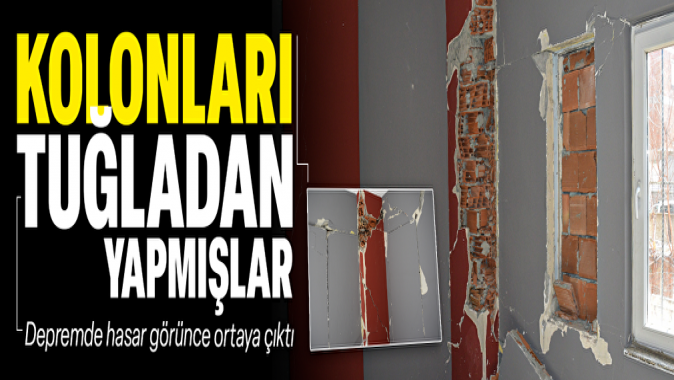 Patlayan kolonların tuğladan yapıldığı ortaya çıktı