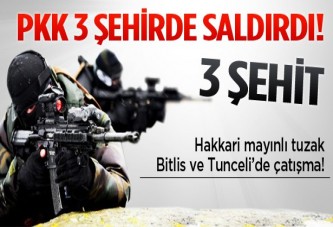 PKK 3 ilde saldırdı: 3 şehit