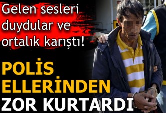 Polis, linç edilmek istenen hırsızı kurtardı